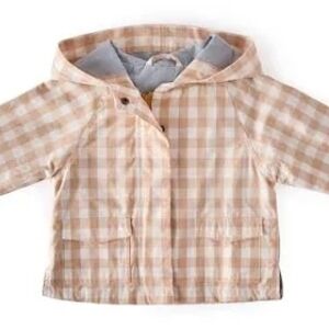 Pink Gingham Hooded Jacket